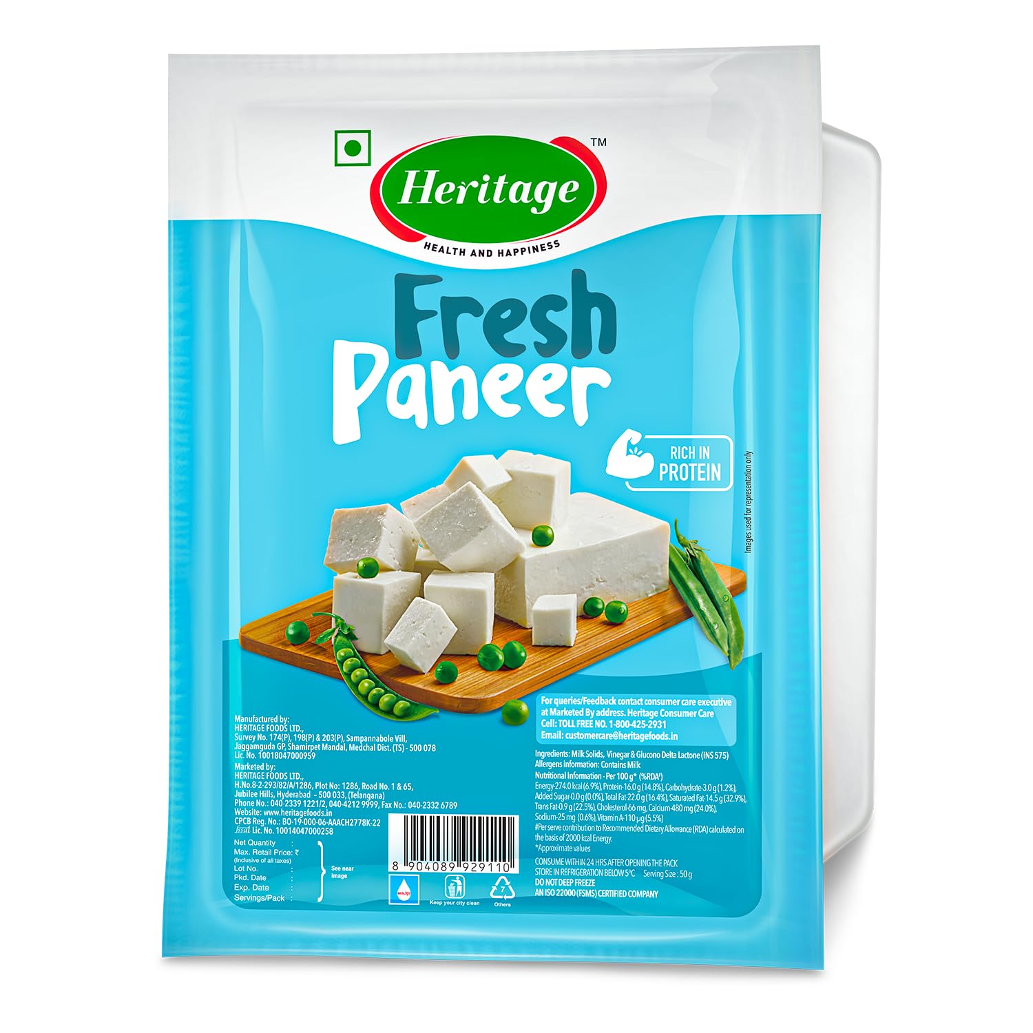 Heritage Fresh Paneer - 200g
